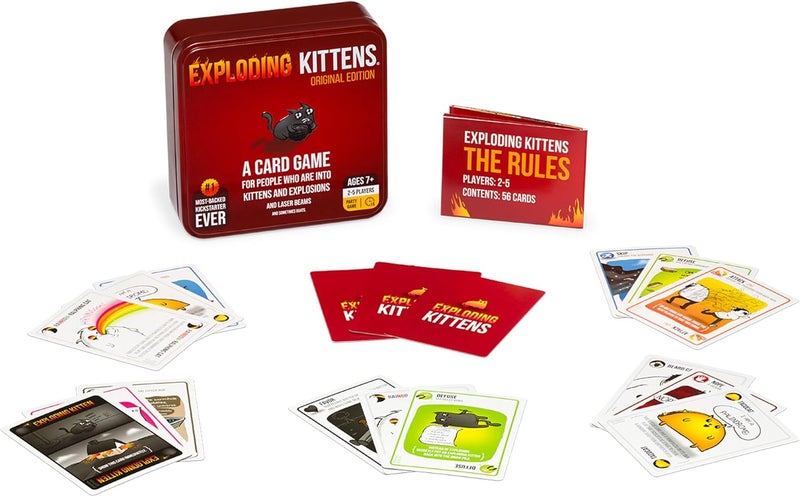 Exploding Kittens Original Edition in Collectible Tin - Fun & Hilarious Card Game for Kids and Adults, Ideal for Party Family Game Night and Party, 56 Cards Included - Image 4